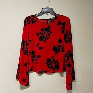 Vince Camuto Crop Bell Sleeve Top